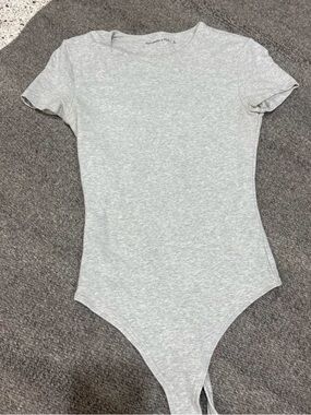 Abercrombie & Fitch small Slim Fit Grey One-Piece Bodysuit